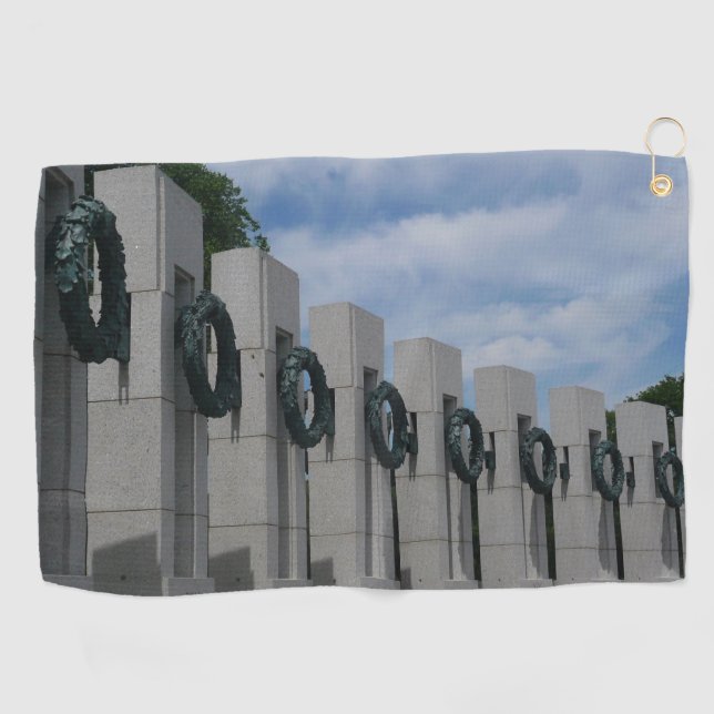 Serviette De Golf Couronnes de la Memorial de la Seconde Guerre mond (Horizontal)