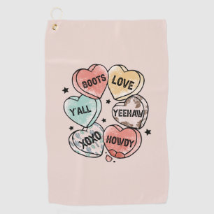 Serviette De Golf Cowboy Cowgirl Theme Hearts