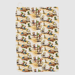 Serviette De Golf Cowboy vintage Country Kids Pony Cactus
