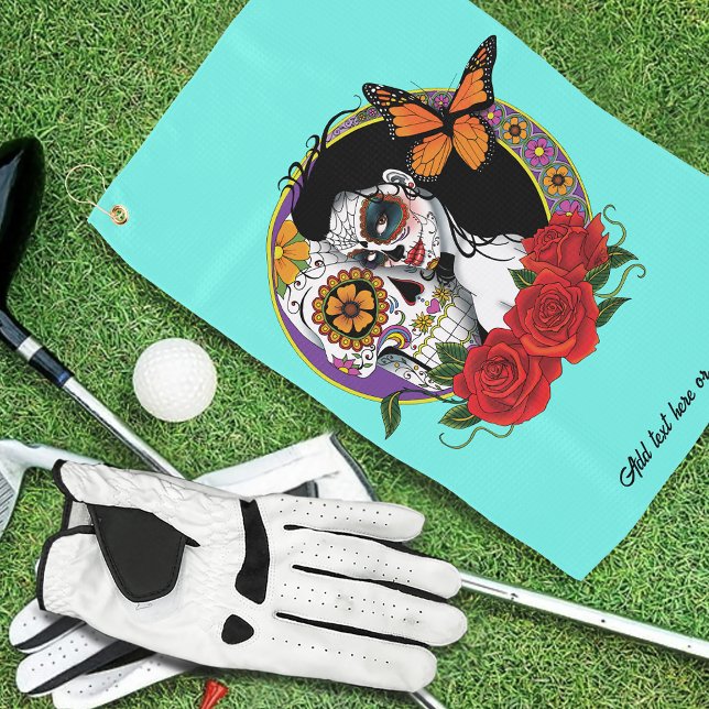 Serviette De Golf Crânes à sucre Art Nouveau (Créateur téléchargé)