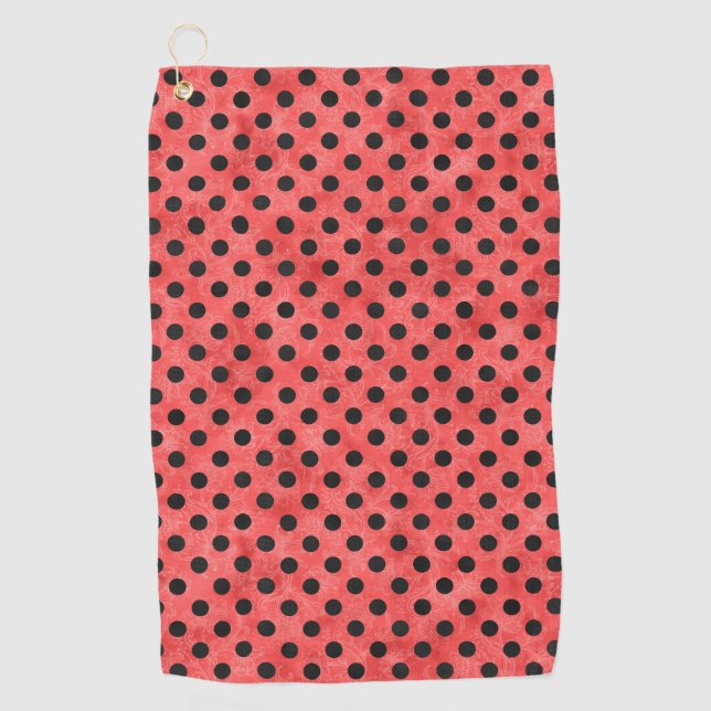 Serviette De Golf Crânes rouges et série Tournesol Conception 4 (Devant)