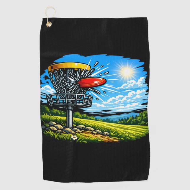 Serviette De Golf Crash de disque (Devant)