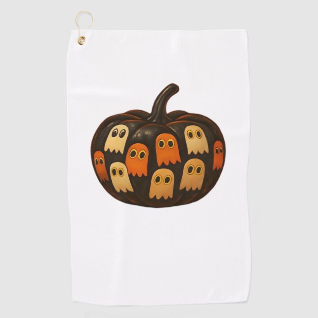 Serviette De Golf Creeper Citrouille Ghosts Halloween Cadeau classiq (Devant)