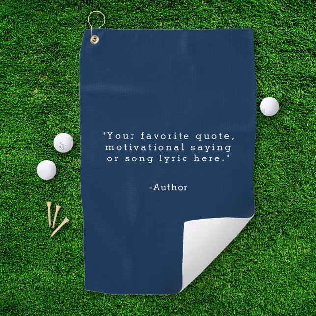 Serviette De Golf Créez Votre Propre Citation (Créateur téléchargé)