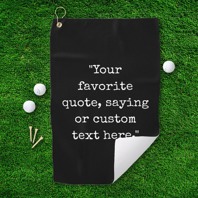 Serviette De Golf Créez Votre Propre Citation (Créateur téléchargé)