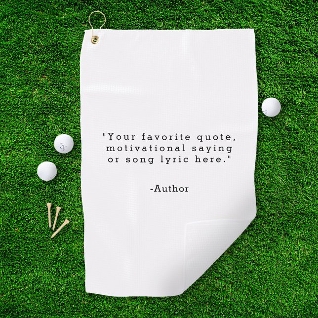 Serviette De Golf Créez Votre Propre Citation (Créateur téléchargé)
