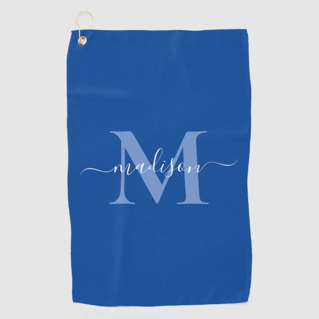 Serviette De Golf Créez votre propre monogramme personnalisé (Devant)