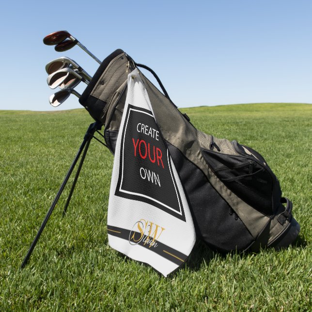 Serviette De Golf Créez votre propre - monogrammed, branded / Custom (Vert)