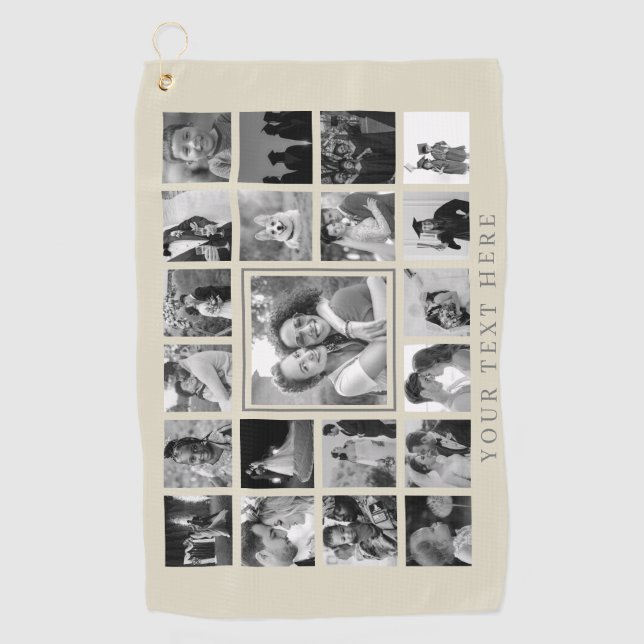 Serviette De Golf Créez votre propre Photo Collage Family Golf Towel (Devant)