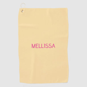 Serviette De Golf Crème nom personnalisé minimaliste
