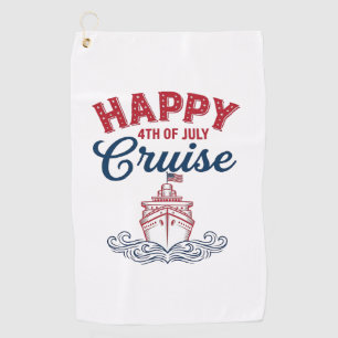 Serviette De Golf Croisière joyeuse du 4 juillet, conception de navi