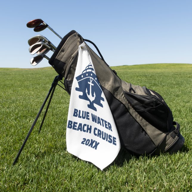 Serviette De Golf Croisière sur mesure Ancre nautique de plage (Vert)