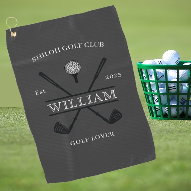 Serviette De Golf Croix de club amateur de golf (Créateur téléchargé)