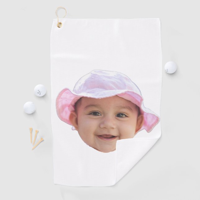 Serviette De Golf Custom Baby Photo, Baby Photo Face (En situation)