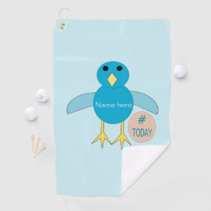 Serviette De Golf Custom Blue Birthday Garçon Chick Golf Serviette