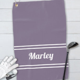 Serviette De Golf Custom Golfer Pro Sports Classic Nom Chic Purple