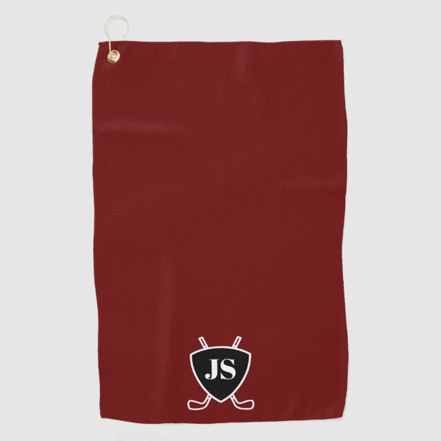 Serviette De Golf Custom Modern Golf Thème Logo Monogramme Golf Serv (Devant)