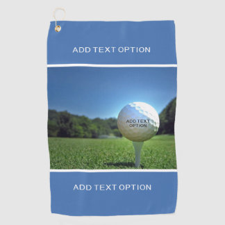 Serviette De Golf Custom Text Golf Drive Blue Golf Towne
