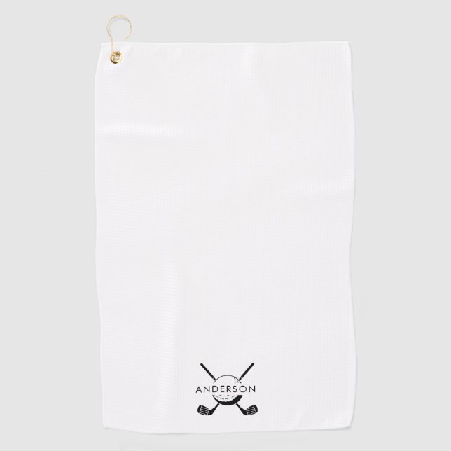 Serviette De Golf Customizable Golf Towel Featuring Name and Logo (Devant)