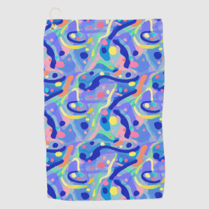 Serviette De Golf Cute Abstrait Pastel Neon Motif répétitif