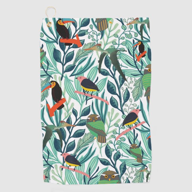 Serviette De Golf Cute Birds (Devant)