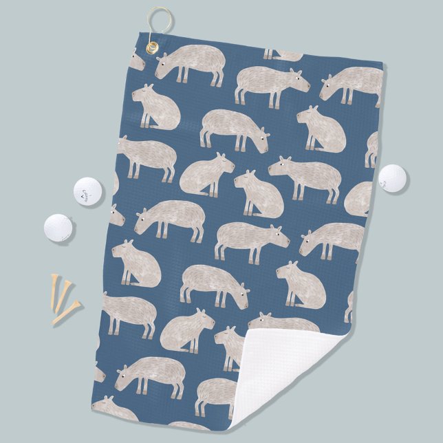 Serviette De Golf Cute Capybara (Créateur téléchargé)