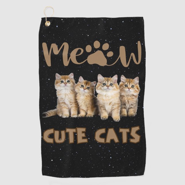 Serviette De Golf Cute Cats Golf Serviette (Devant)