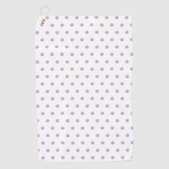 Serviette De Golf Cute Chic Motif Lavande Polka Point (Devant)