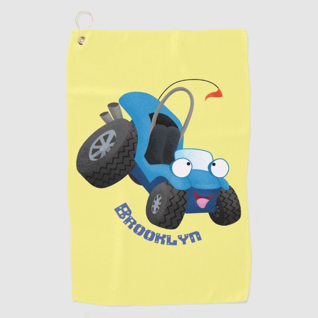 Serviette De Golf Cute dune buggy off road vehicle cartoon  (Devant)