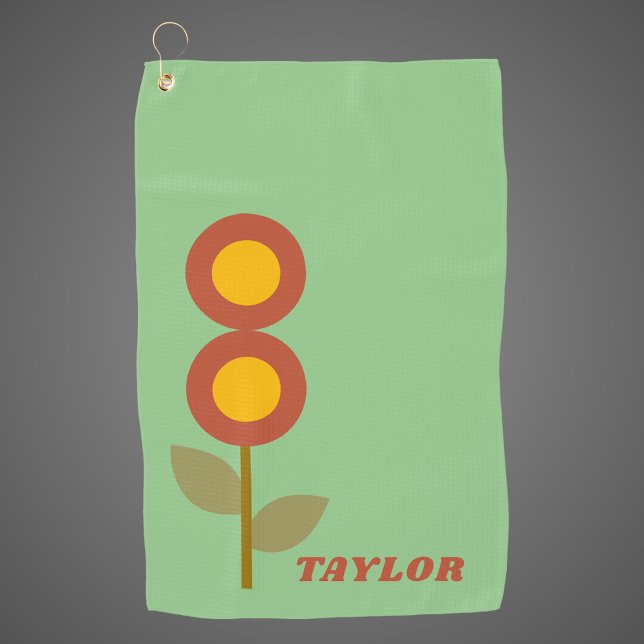 Serviette De Golf Cute florale Vintage moderne (Créateur téléchargé)