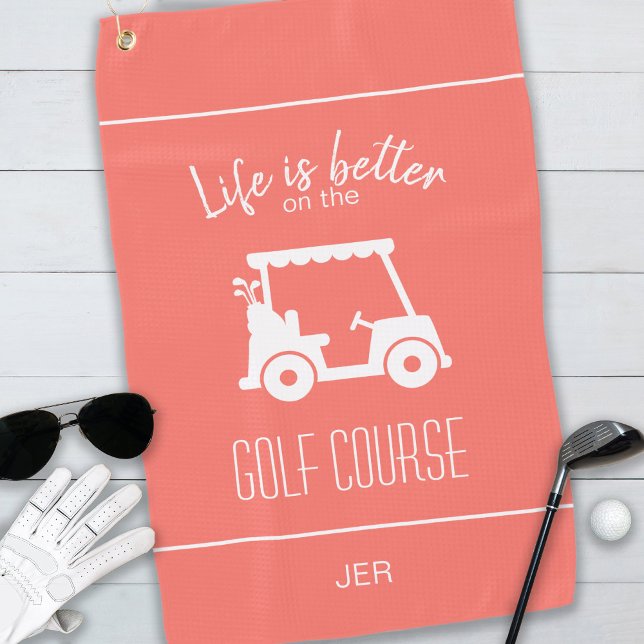 Serviette De Golf Cute Golf Panier Golf Golf Golf Parcours Citation  (Créateur téléchargé)