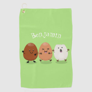 Serviette De Golf Cute kawaii oeufs humoristique dessin animé