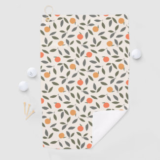 Serviette De Golf Cute Orange et Motif Feuille