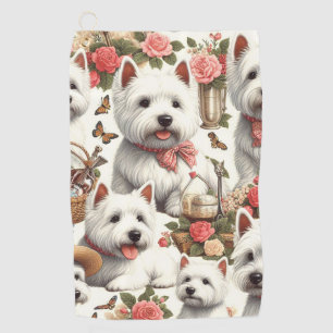 Serviette De Golf Cute West Highland White Terrier sans fil