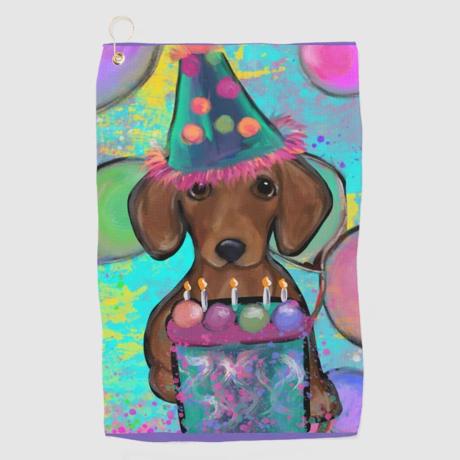 Serviette De Golf Dachshund (Devant)
