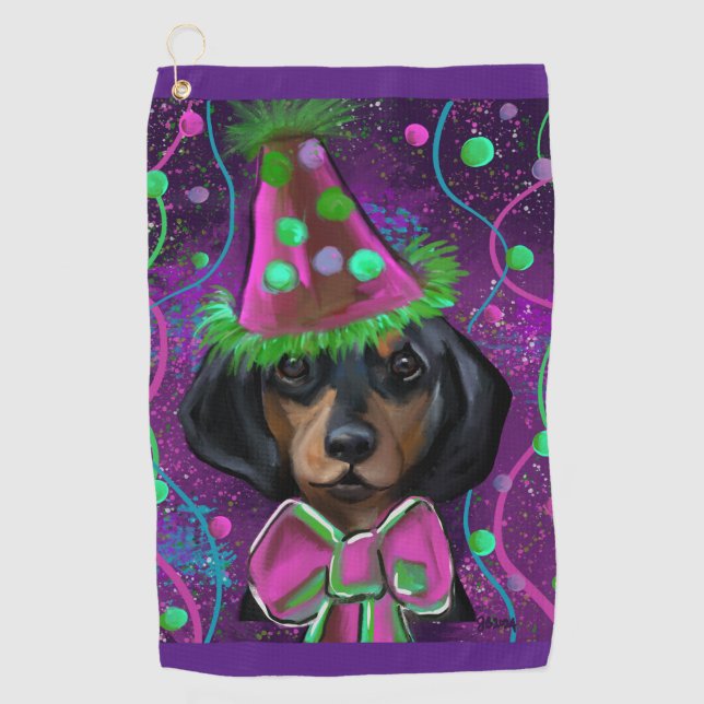 Serviette De Golf Dachshund (Devant)