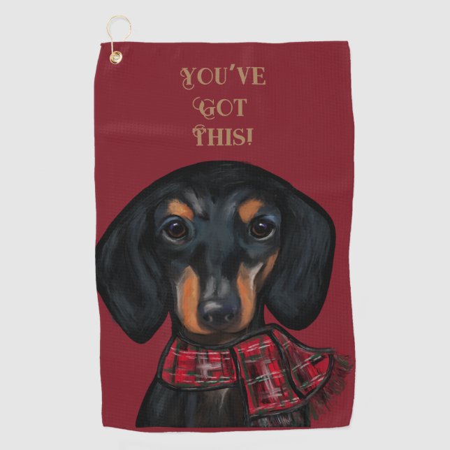 SERVIETTE DE GOLF DACHSHUND        (Devant)