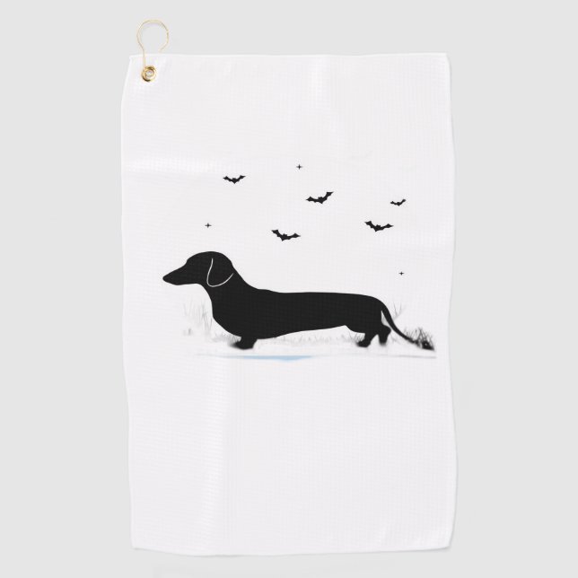 Serviette De Golf Dachshund Halloween Costume Mon Dachshund est Mon  (Devant)