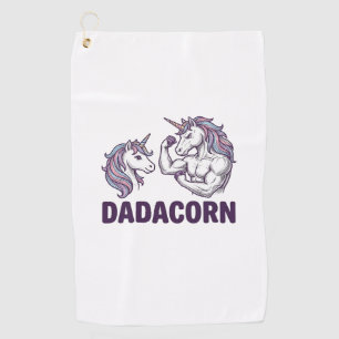 Serviette De Golf Dadacorn Funny Licorne Papa Conception De Chemise