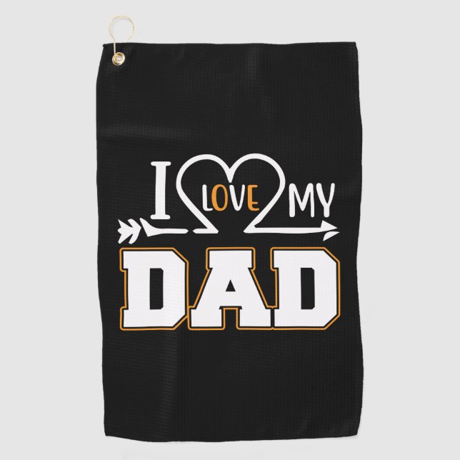 Serviette De Golf Daddy Don J'Aime Mon Père (Devant)