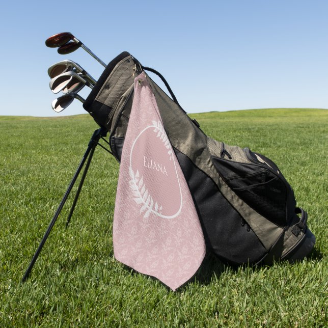 Serviette de golf Damask Rose Elegant (Vert)