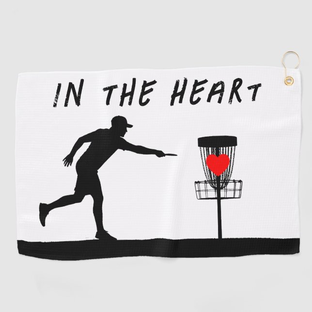 Serviette De Golf Dans le disque cardiaque (Horizontal)