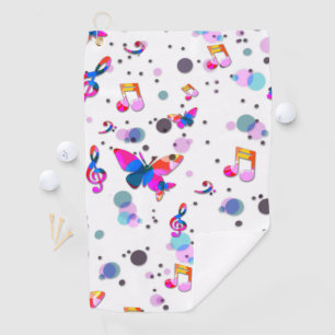 Serviette De Golf Danse Musique colorée