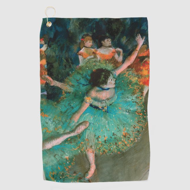 Serviette De Golf Danseurs en vert par Edgar Degas (Devant)