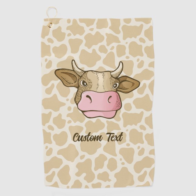 Serviette de golf de Cow Head (Devant)