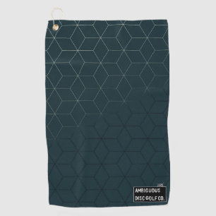 Serviette de golf de disque géométrique avec clip 
