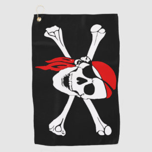Serviette de golf de drapeau de pirate