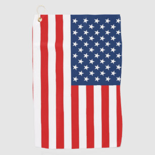 Serviette de golf de drapeau des Etats-Unis