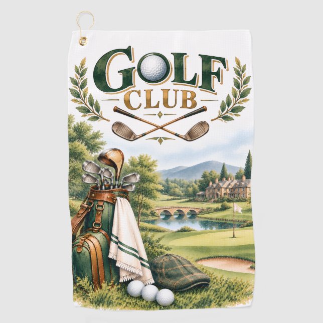 Serviette de golf de golf vintage (Devant)