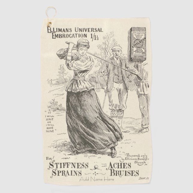 Serviette de golf de Golfeurs Vintages personnalis (Devant)